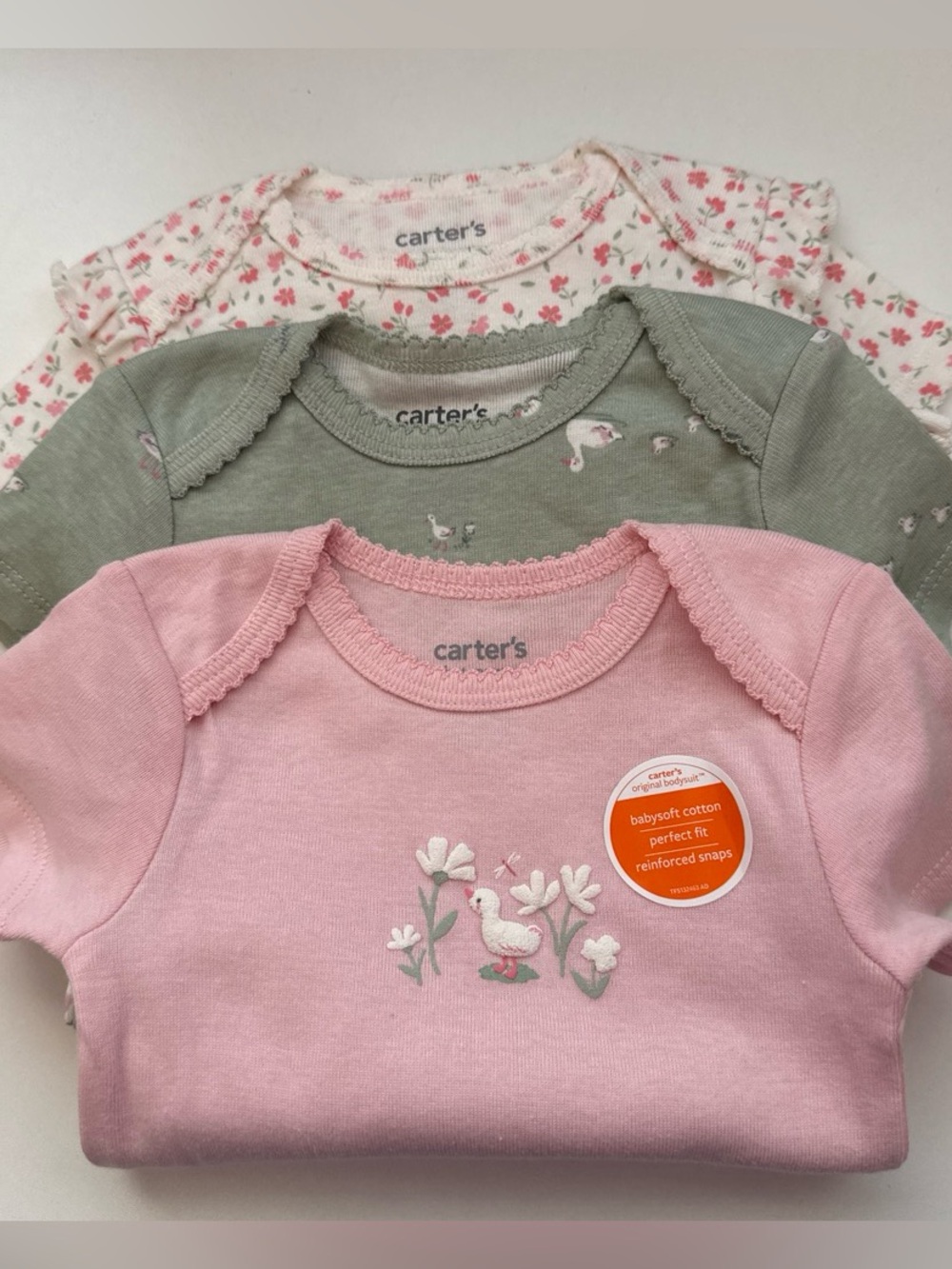 NWOT BUNDLE Carter's baby girl 3 pack bodysuits New! Size 9 mos #babygirl #kids